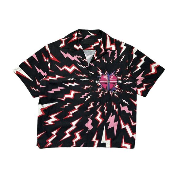 Prada 2019 Frankenstein heart lightning bolt shirt - Picture 1 of 8
